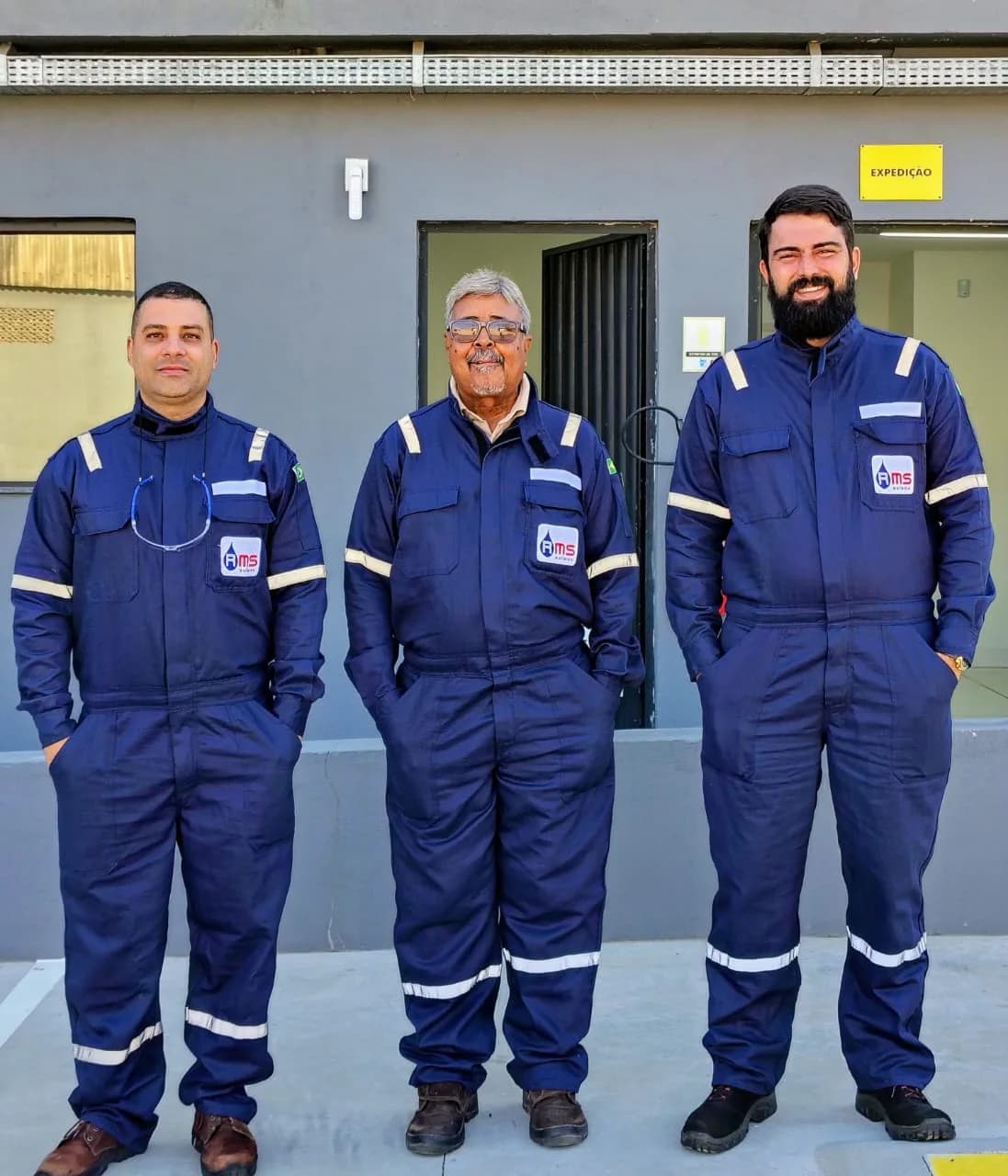 Equipe RMS Química na expedição, em Macaé